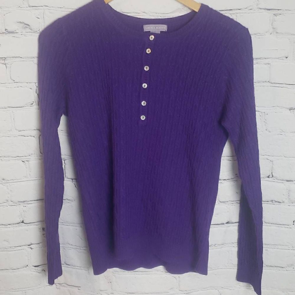 Laura Scott Purple Sweater